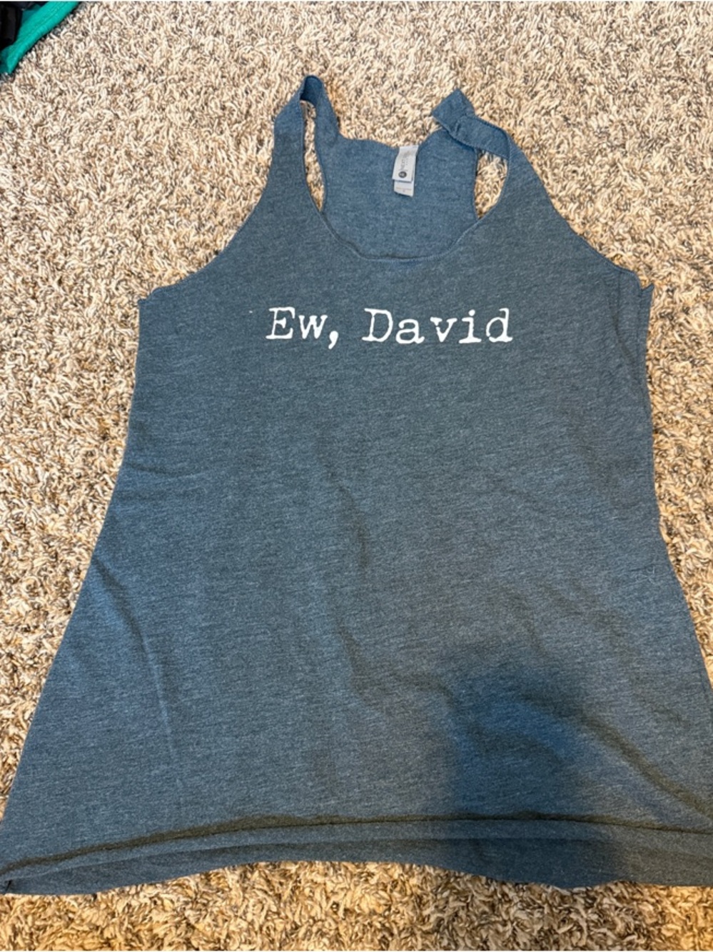 Ew, David Graphic Tank Top - Dark Teal
